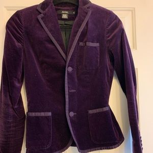 Ralph Lauren Rugby Womens Purple Velvet Blazer